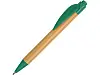 Ручка шариковая Листок, бамбук/синий