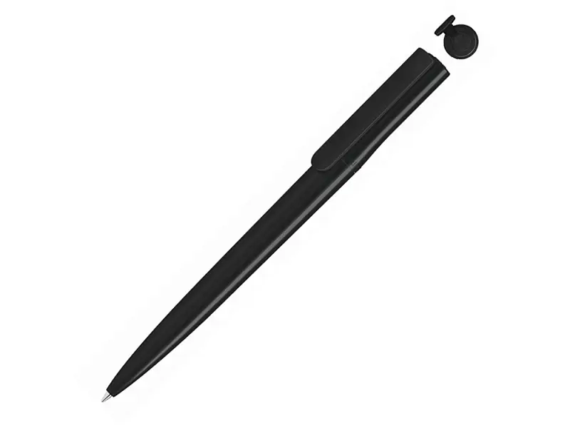 Ручка шариковая пластиковая RECYCLED PET PEN switch, синий, 1 мм, черный - 187952.07