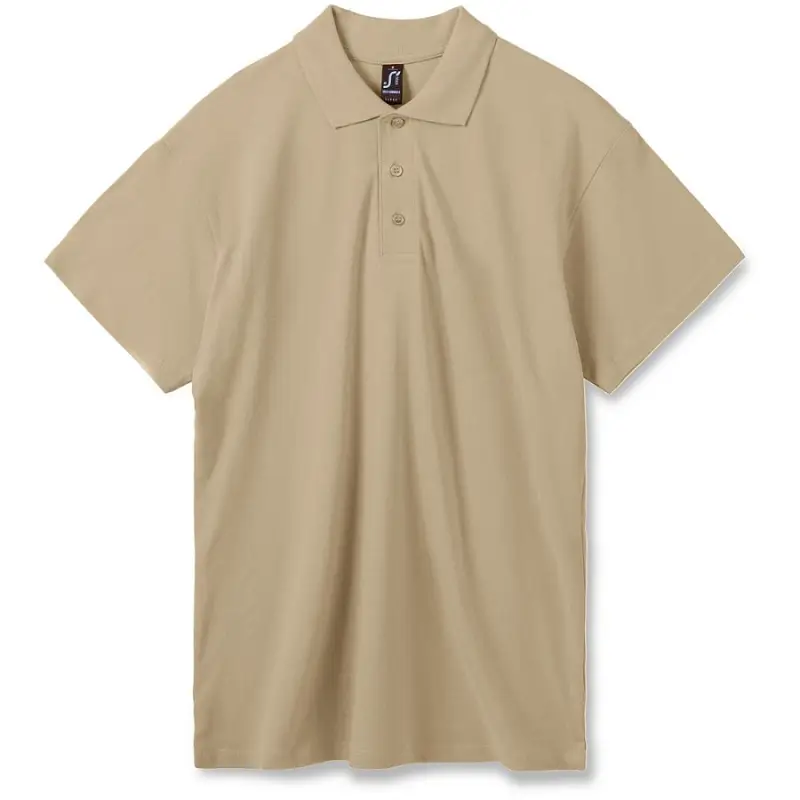 Рубашка поло мужская Summer 170 бежевая, размер XS