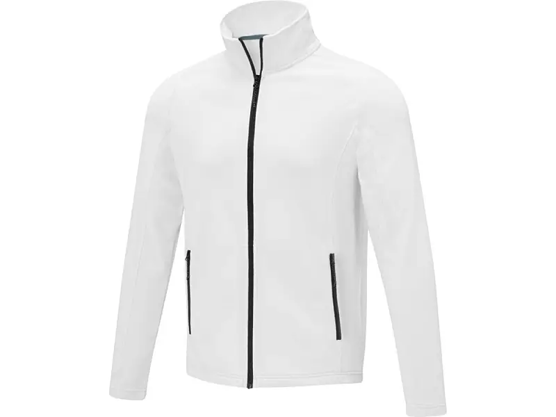 Мужская флисовая куртка Zelus, белый - 3947401XS