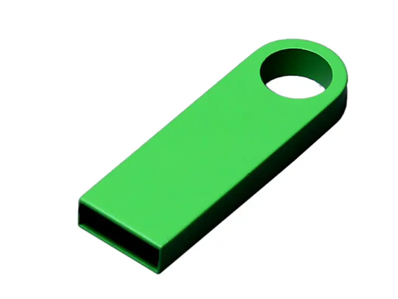 USB 2.0-флешка на 512 Мбайт с мини чипом и круглым отверстием, зеленый - 6589.512.03