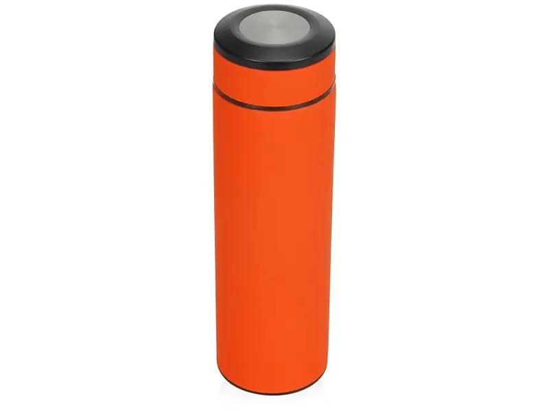 Термос Confident с покрытием soft-touch 420мл, оранжевый - 1048705