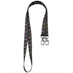 Ланъярд полноцветный Эл с двумя карабинами