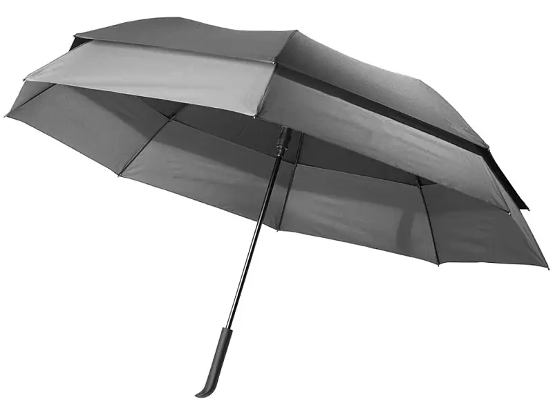 Выдвижной зонт 23-30 дюймов полуавтомат, черный - 10914125