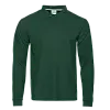 Рубашка поло унисекс STAN длинный рукав хлопок/полиэстер 185, 104S, Тёмно-зелёный,  (130)  (46/S)
