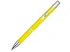 Алюминиевая шариковая кнопочная ручка Moneta, синие чернила, желтый