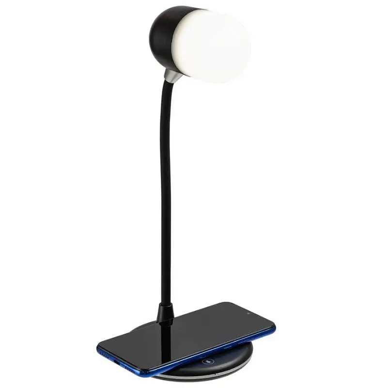 Лампа с колонкой и беспроводной зарядкой lampaTon, диаметр 12 см, высота 34 см. упаковка: 13x13x16,5 см. - 11306.30
