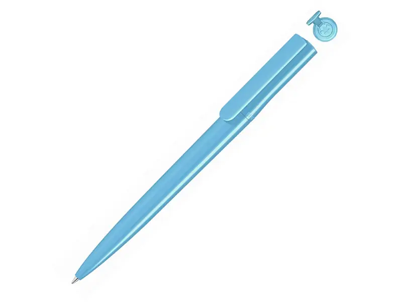 Ручка шариковая пластиковая RECYCLED PET PEN switch, синий, 1 мм, голубой - 187952.10