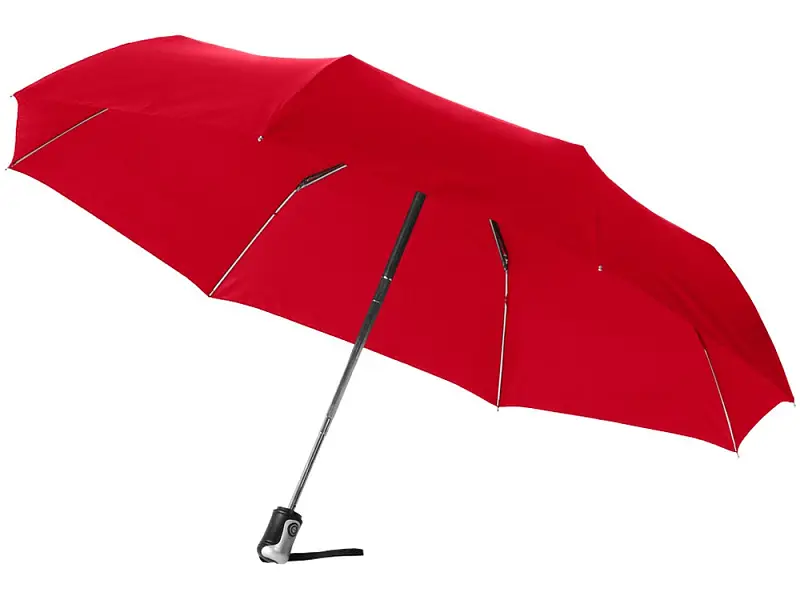 Зонт Alex трехсекционный автоматический 21,5, красный - 10901612