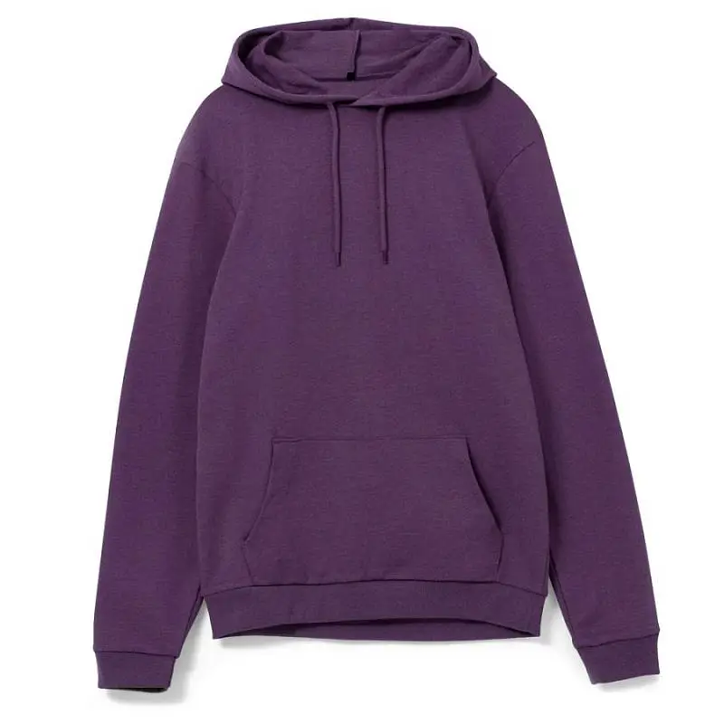 Толстовка с капюшоном унисекс Hoodie, фиолетовый меланж, размер XS