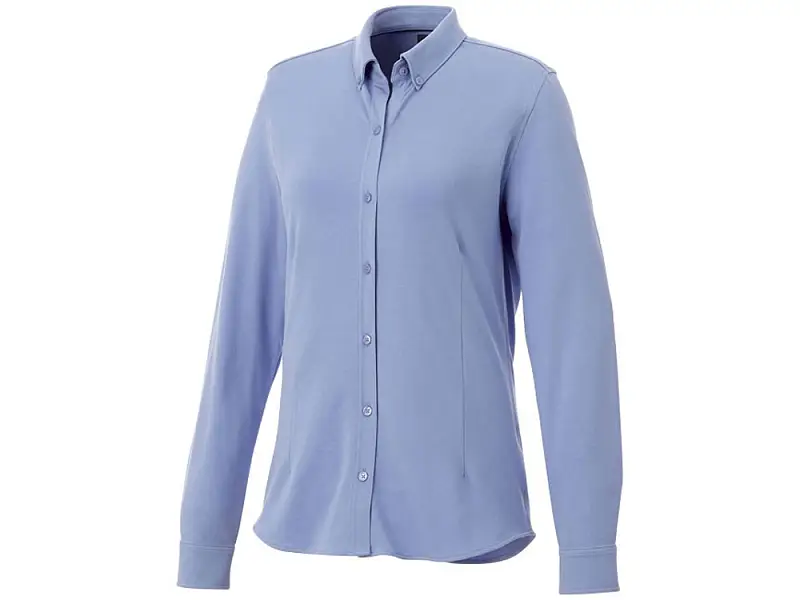 Женская рубашка Bigelow из пике с длинным рукавом, светло-синий - 3817740XS