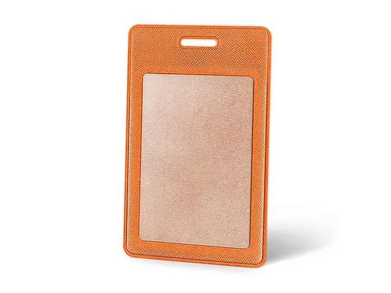 Вертикальный карман из экокожи для карты Favor, оранжевый - 112108