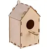 Скворечник Birdhouse в конверте, в собранном виде: 17,5х23х13,5 см; в разобранном виде: 23,5х36х0,6 см