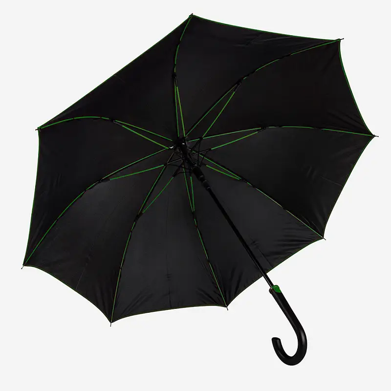 Зонт-трость BACK TO BLACK, пластиковая ручка, полуавтомат - 7432/15