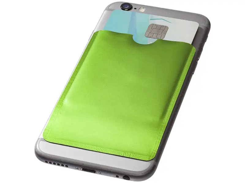 Бумажник для карт с RFID-чипом для смартфона, лайм - 13424604