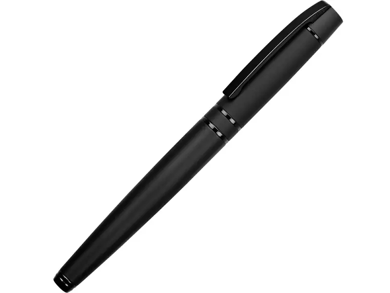 Ручка металлическая роллер Uma VIP R GUM soft-touch с зеркальной гравировкой, черный - 187931.07