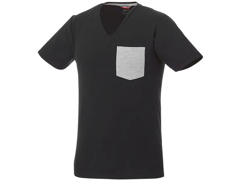 Мужская футболка Gully с коротким рукавом и кармашком, черный/серый - 3302399XS