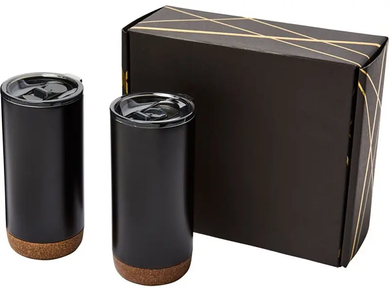 Подарочный набор медных термокружок с вакуумной изоляцией Valhalla, черный - 10062400