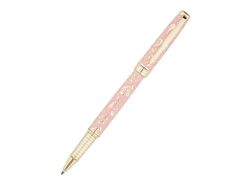 Ручка - роллер Pierre Cardin RENAISSANCE. Цвет - розовый и золотистый. Упаковка В-2. - 417594