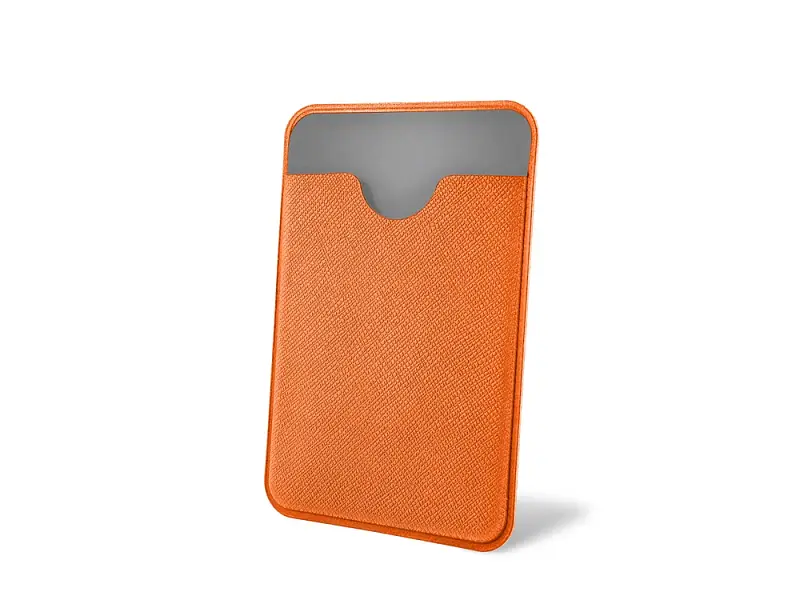 Чехол-картхолдер Favor на клеевой основе на телефон для пластиковых карт и и карт доступа, оранжевый - 7319.08