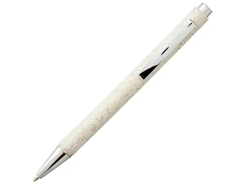 Шариковая ручка Tual из пшеничной соломы с кнопочным механизмом, cream - 10758133