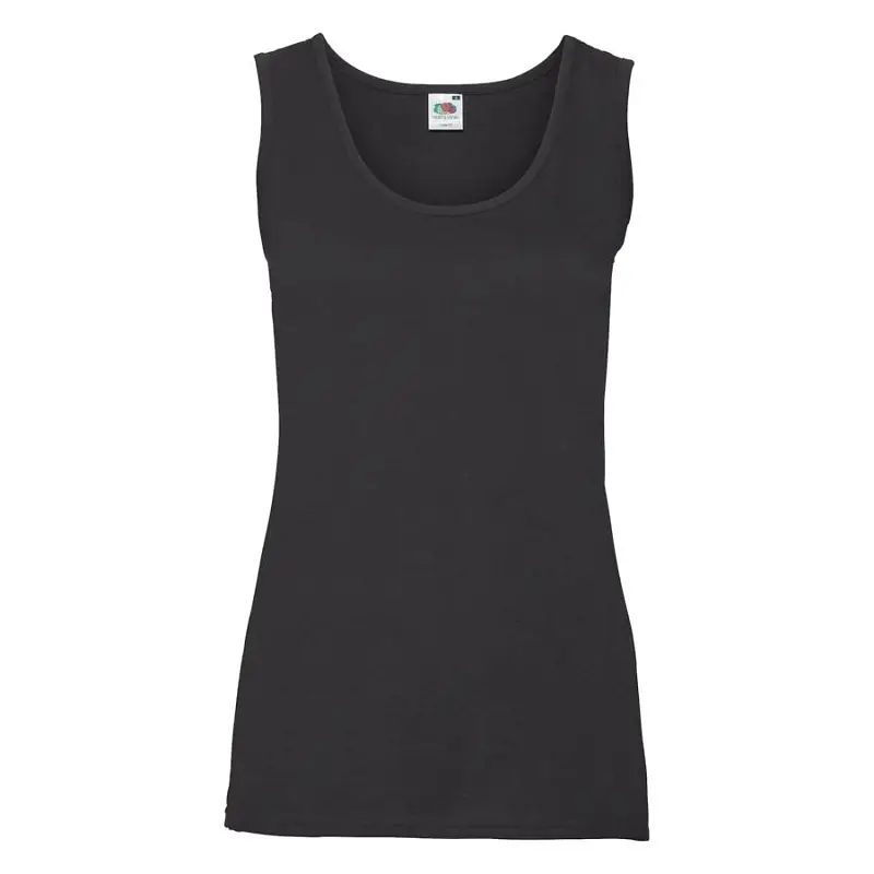 Майка женская "Lady-Fit Valueweight Vest", черный,XS, 97% хлопок,3%полиэстер, 165 г/м2 - 613760.36/XS