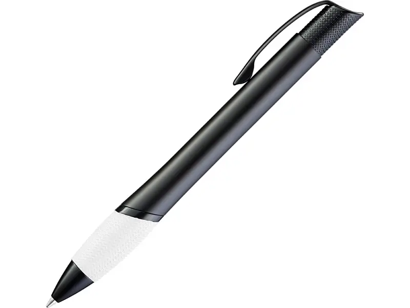 Ручка шариковая металлическая OPERA M, белый/черный - 187900.08