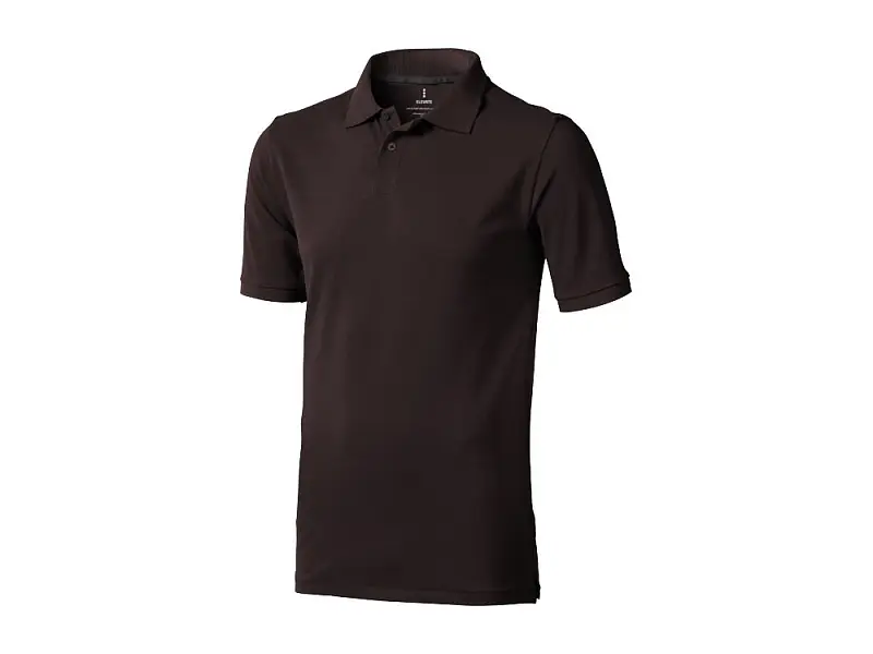 Calgary мужская футболка-поло с коротким рукавом, шоколадный коричневый - 3808086XS