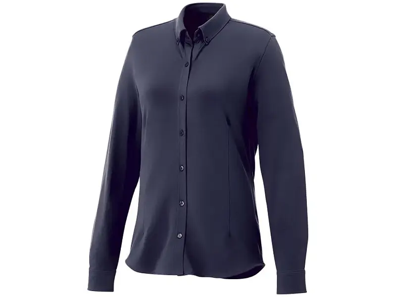Женская рубашка Bigelow из пике с длинным рукавом, темно-синий - 3817749XS