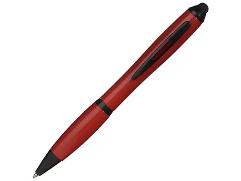 Ручка-стилус шариковая Nash, красный/черный