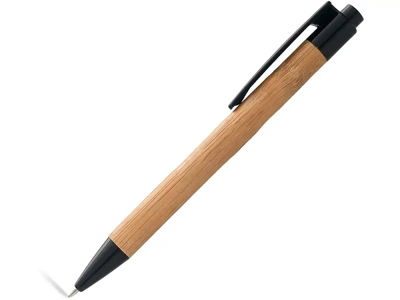 Ручка шариковая Borneo из бамбука, черный, черные чернила - 10632200