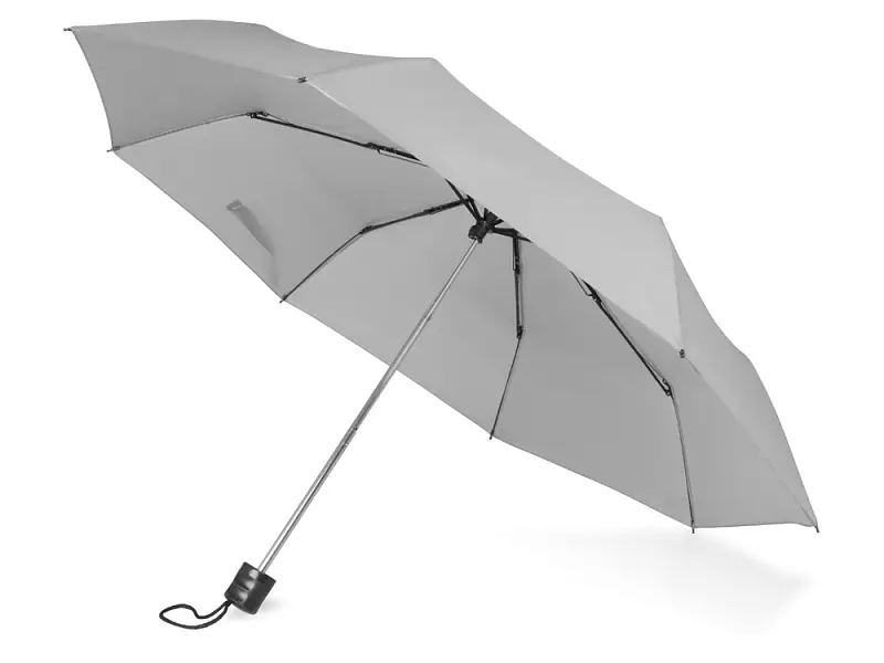 Зонт складной Columbus, механический, 3 сложения, с чехлом, серый - 979018