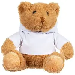 Мягкая игрушка «Мишка Cuddleton» в белом худи, 13х15 см