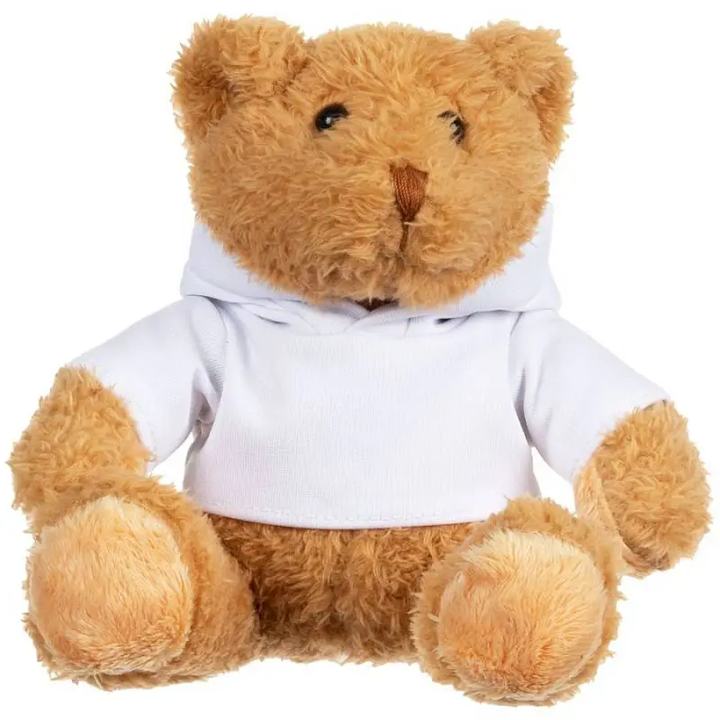 Мягкая игрушка «Мишка Cuddleton» в белом худи, 13х15 см