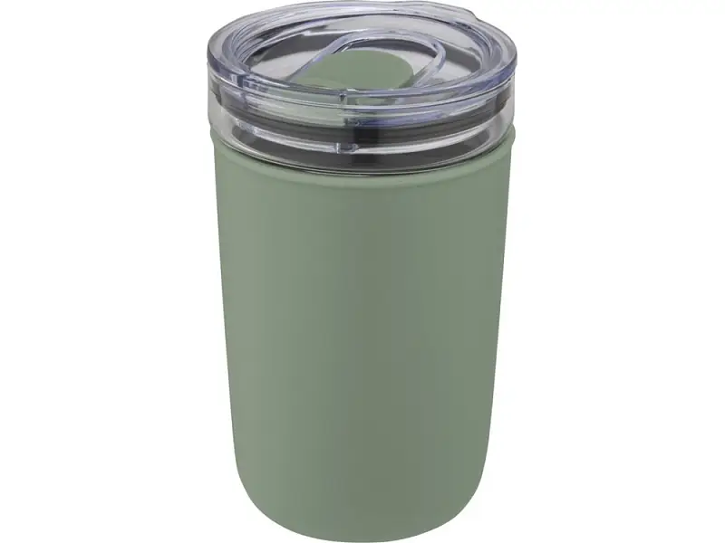 Bello, стеклянная кружка объемом 420 мл с внешней стенкой из переработанного пластика, зеленый яркий - 10067562