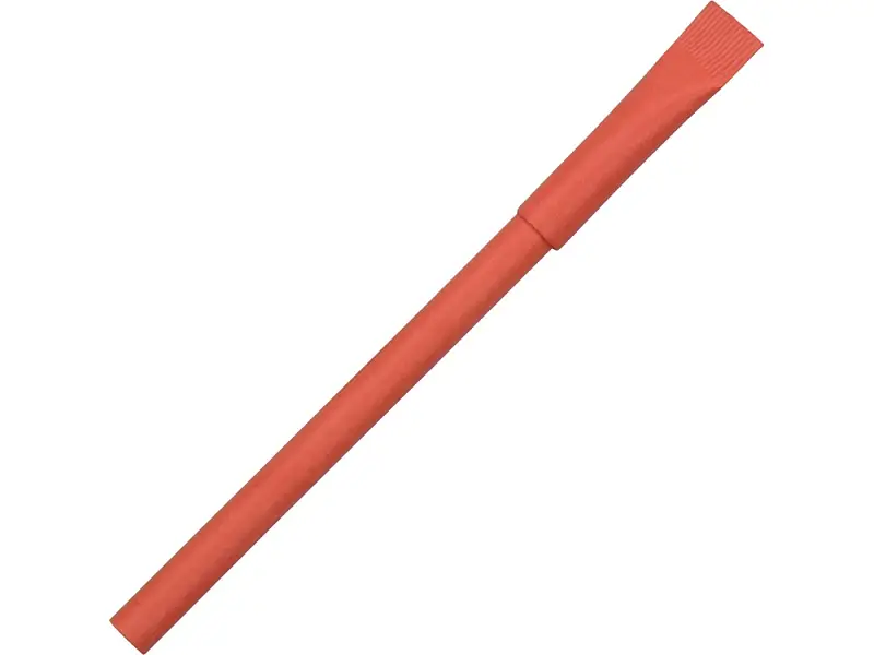 Ручка картонная с колпачком Recycled, красный (Р) - 12600.01p