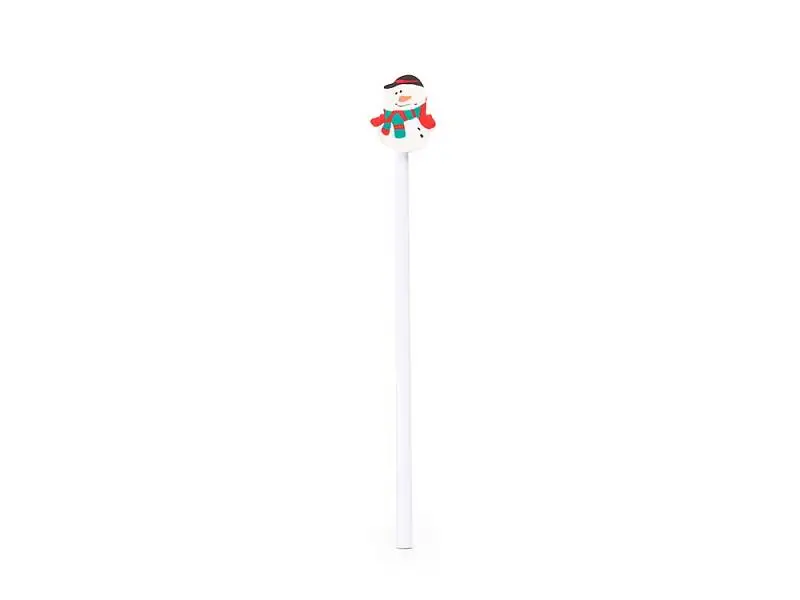 Карандаш NUSS с ластиком в виде снеговика, белый/разноцветный - XM1303S1516