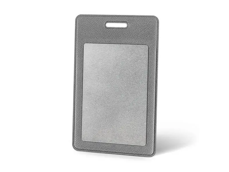 Вертикальный карман из экокожи для карты Favor, светло-серый - 112110