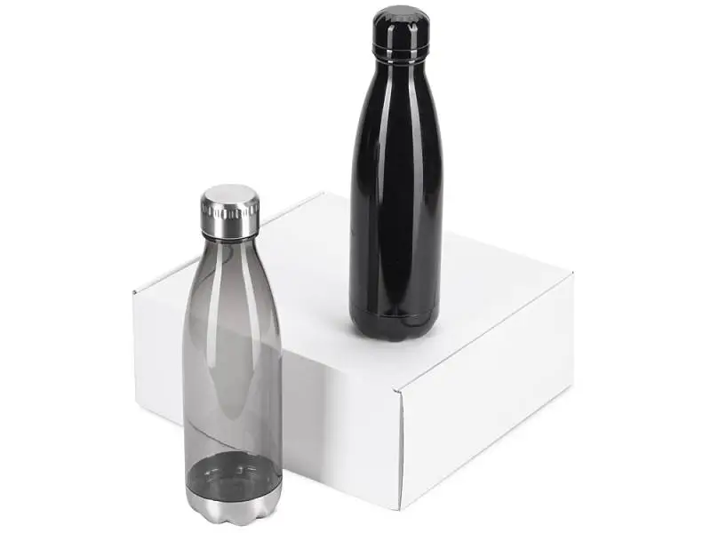 Подарочный набор из термобутылки и бутылки Bottle set, черный