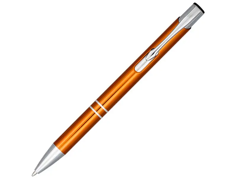 Кнопочная шариковая ручка Moneta из анодированного алюминия, синие чернила, оранжевый - 10716308