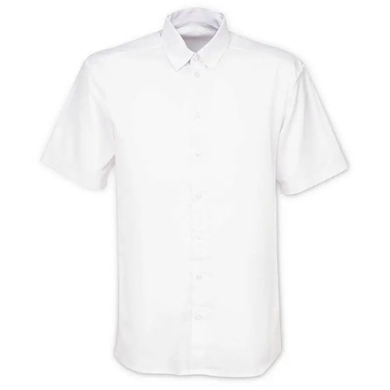 Рубашка мужская с коротким рукавом Collar, белая, размер 42; 176