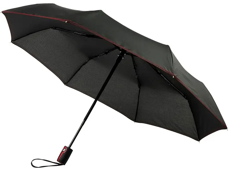 Автоматический складной зонт Stark-mini, черный/красный - 10914404