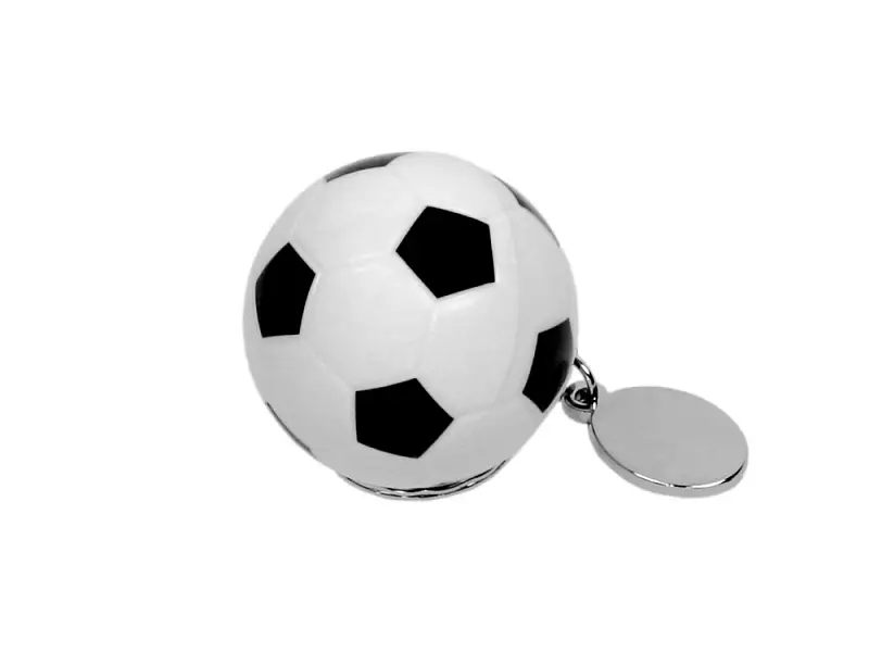 Флешка в виде футбольного мяча, 16 Гб, белый/черный - 6041.16.06