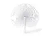 Складной круглый веер-пайпай с пластиковыми стержнями, белый