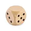Schima wooden dice 5cm dia