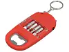 Брелок-открывалка с отвертками и фонариком Uni, софт-тач, красный