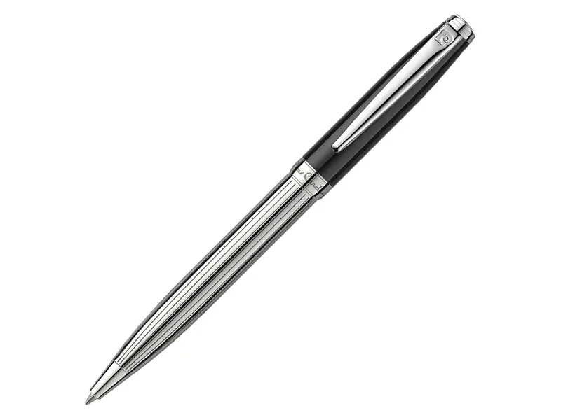 Ручка шариковая Pierre Cardin LEO 750. Цвет - черный и серебристый.Упаковка Е-2. - 417612
