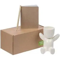 Набор Green Office — Funky Headman, коробка: 22х10,5х11,5 см; фигурка: фигурка: 19,5 см; блокнот: 9,3x12,5 см