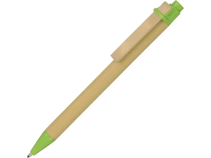 Ручка шариковая Salvador, натуральный/зеленый, черные чернила - 10612301