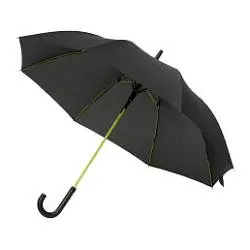 Зонт-трость Quantum, черный/оранжевый